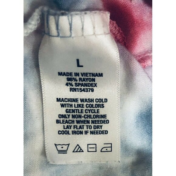 Aeropostale Womens Large Seriously Soft Perfect Crew Tie Dye Tee Top Boho - Picture 5 of 5